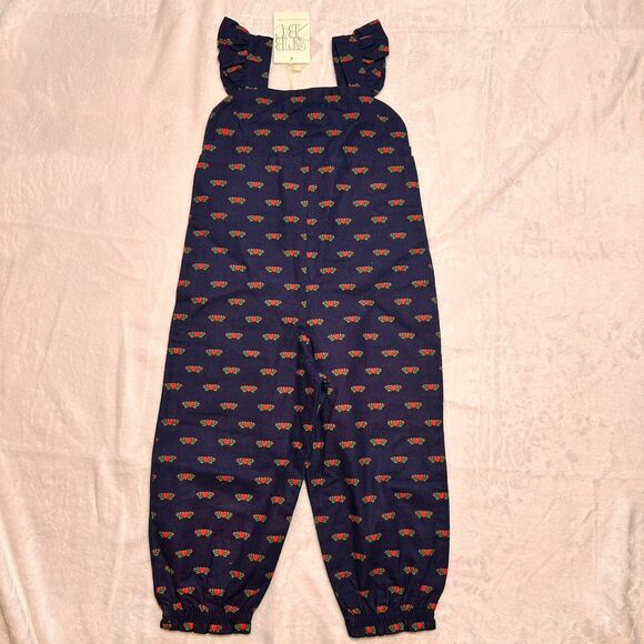 NWT The Beaufort Bonnet Co. heart print longall romper size 3t - Picture 2 of 3